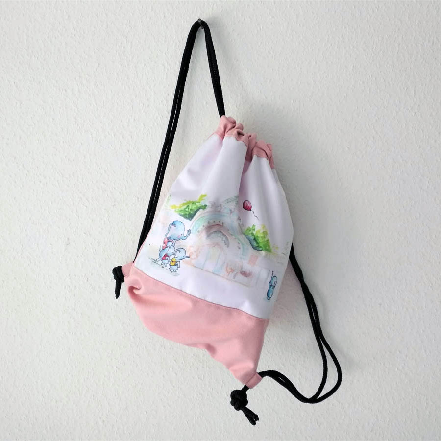 állatkertes gymbag táska gyerekeknek tornazsák mARTás rózsaszín